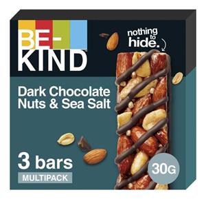 BEKIND DARK CHOCOLATE NUTS AND SEA SALT